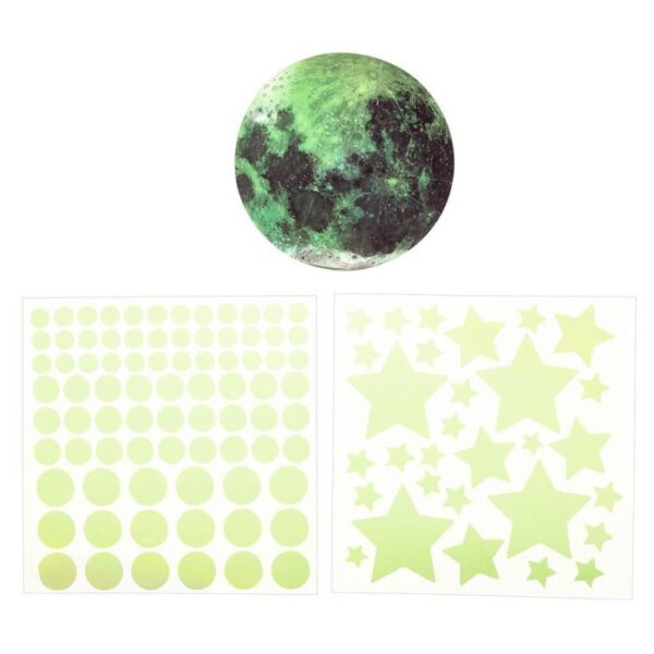 Maan en sterren Glow in de dark muurstickers - Afbeelding 2