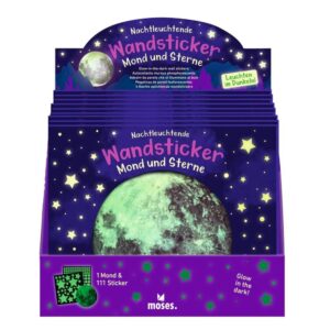 Maan en sterren Glow in de dark muurstickers