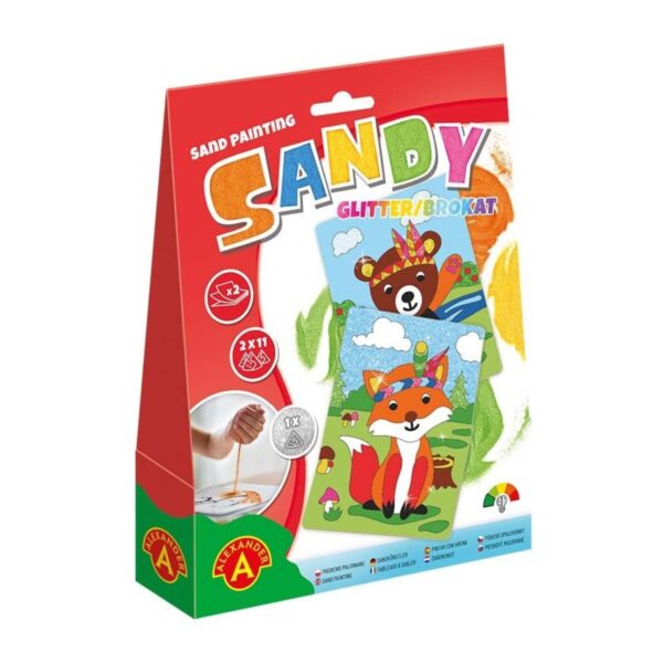 Knutselset zand- Sandy Glitter Fox & Bear