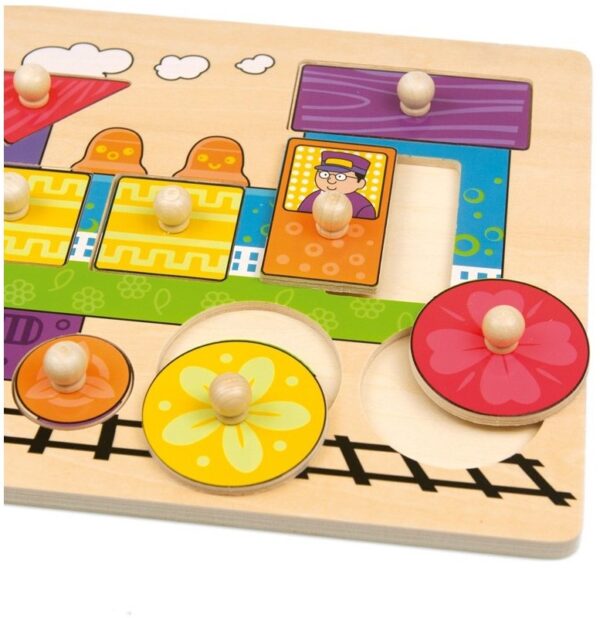 Andreu Toys- Houten trein puzzel - Afbeelding 3
